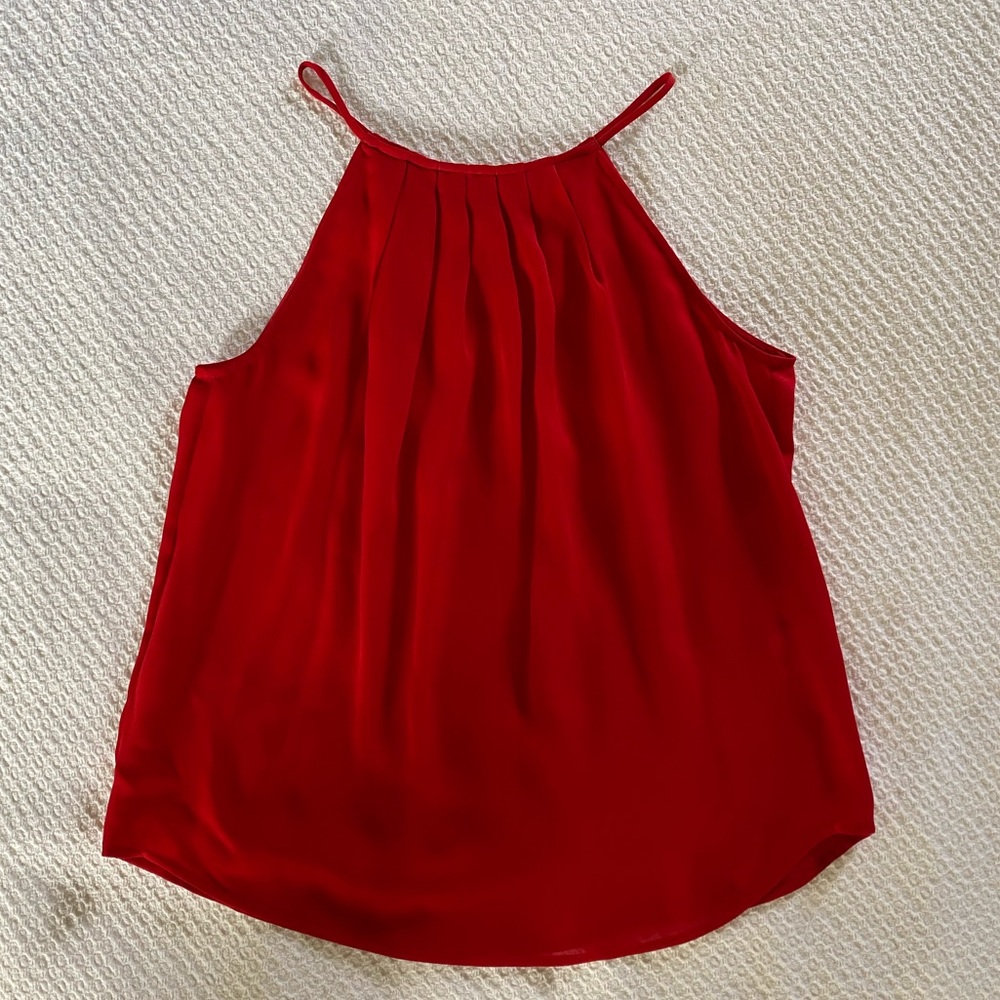 Joie sleeveless red blouse